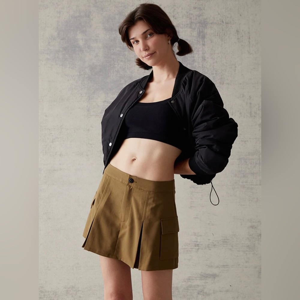 PacSun Olive Pleated Cargo Mini Skirt *BRAND NEW*